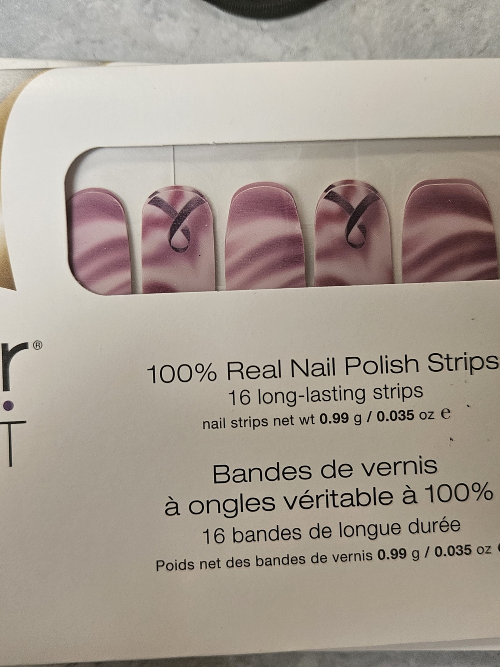 Color Street Pink Marble Nail Polish Strips